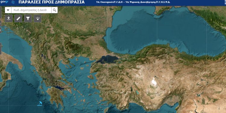Δημιουργία και λειτουργία ηλεκτρονικής εφαρμογής (πλατφόρμας) υποβολής αιτήσεων παραχώρησης απλής χρήσης τμήματος αιγιαλού ή παραλίας σε όμορη επιχείρηση ή ναυταθλητικό σωματείο